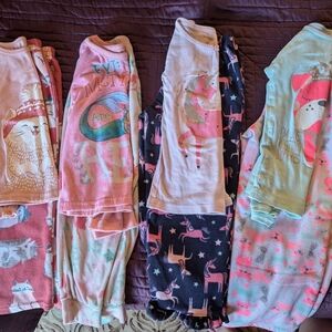 Kids Pajamas Set - Pink, Black, Green